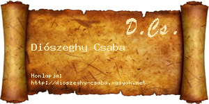 Diószeghy Csaba névjegykártya